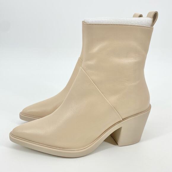 SEYCHELLES NWOB Cream White Shining Star Leather Heeled Summer Festival Boots--6 - Picture 1 of 6